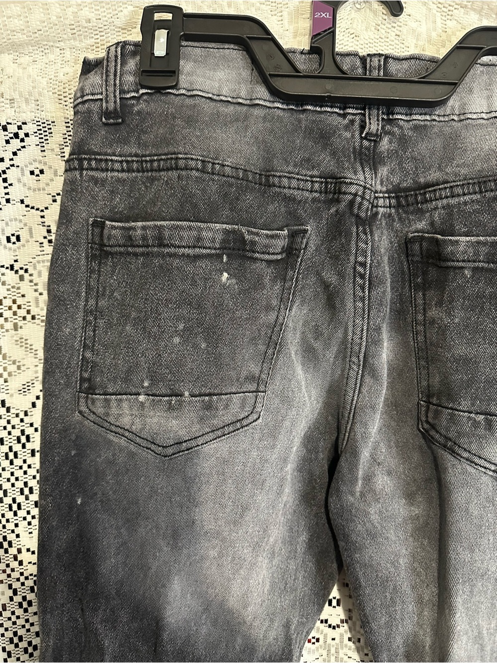 Dash Men’s Black Washed Ripped Skinny Jeans - Picture 11 of 11